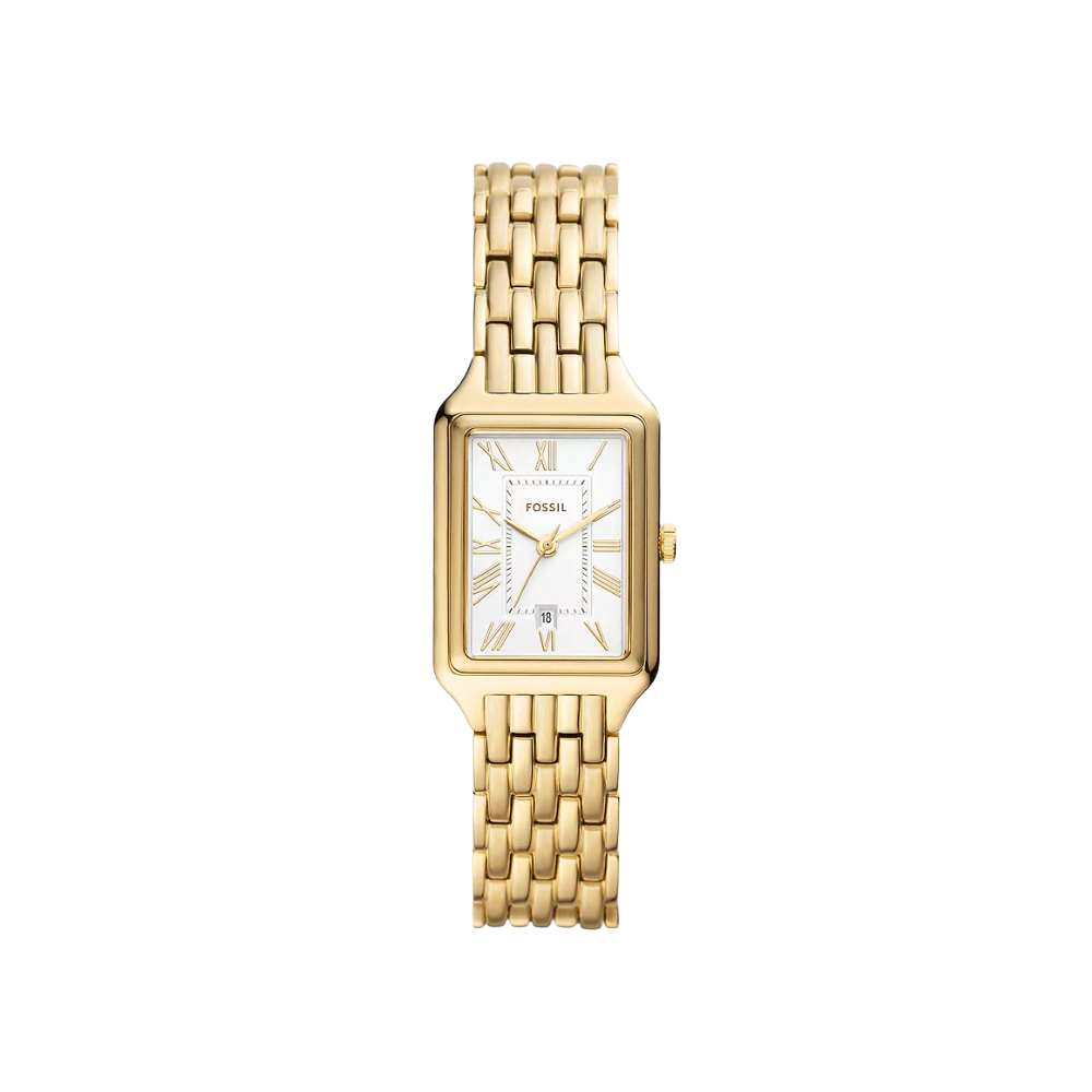 Montre Fossil Raquel ES5220 – Rectangle, Dorée en Acier Inoxydable